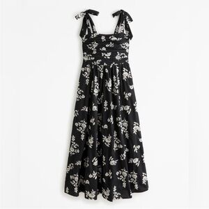Abercrombie Emerson Tie-Strap Maxi Black Dress